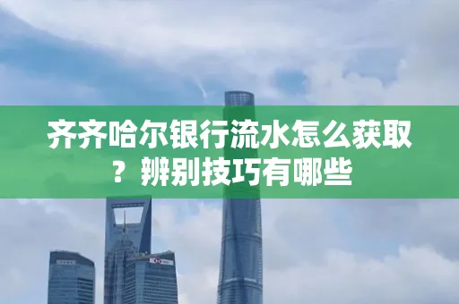 齐齐哈尔银行流水怎么获取?辨别技巧有哪些